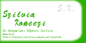 szilvia kopeczi business card